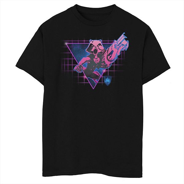 

Футболка с ретро-принтом Guardians of the Galaxy Rocket Raccoon для мальчиков 8-20 & husky Licensed Character