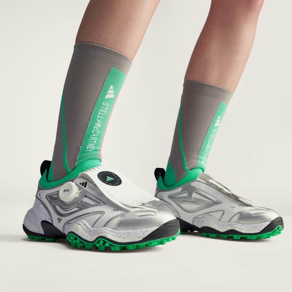 Кроссовки Adidas by Stella McCartney Codechaos BOA Shoes, цвет Core White/Bright Green/Silver Metallic — фото 2