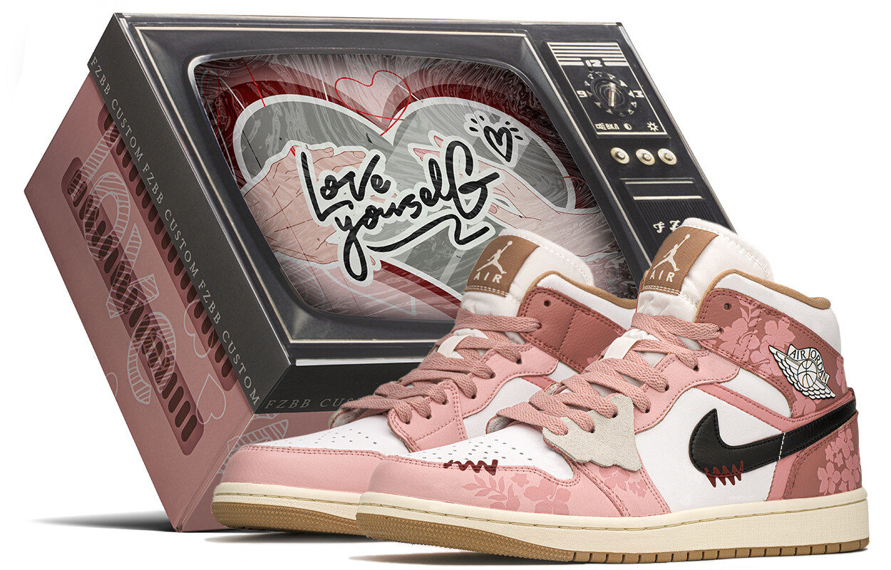 

Jordan Air Jordan 1 винтажные баскетбольные кроссовки женские, Pink/ Black