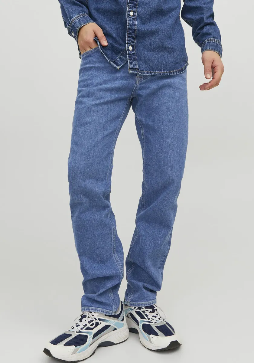 

Зауженные джинсы Jack & Jones "JJIMIKE JJORIGINAL AM 385 NOOS", синий