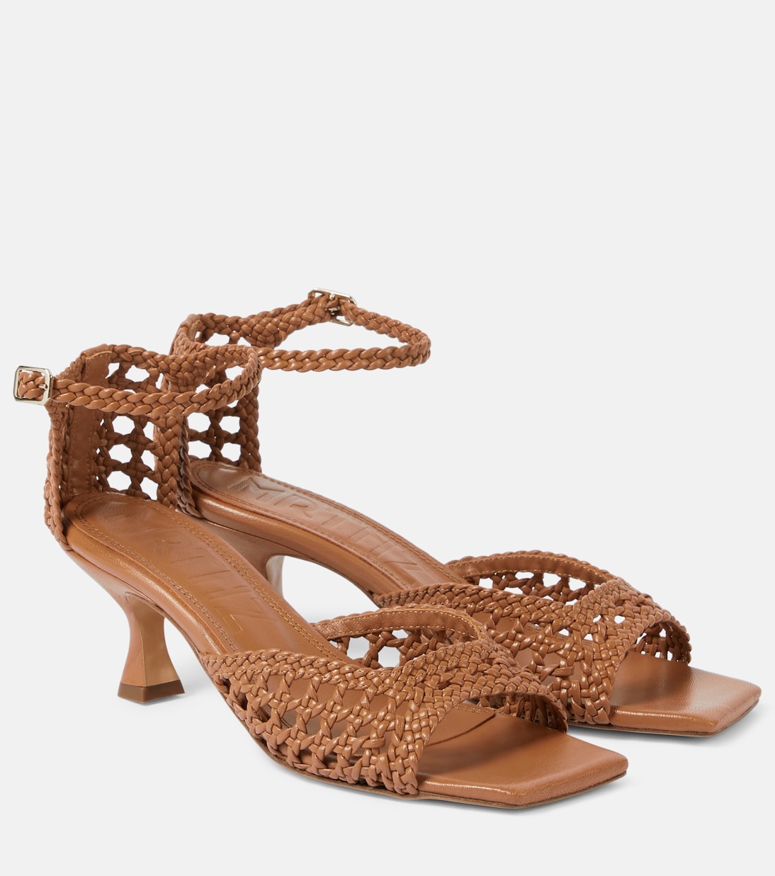 Сандалии из плетеной кожи Veronica Souliers Martinez, коричневый