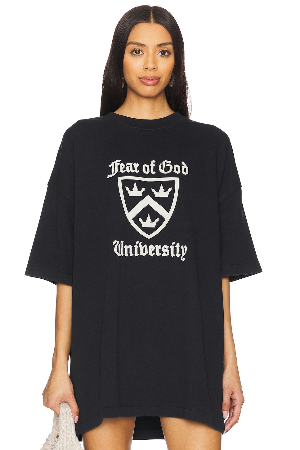 

Тяжелая футболка с круглым воротом Fear Of God Essentials, black