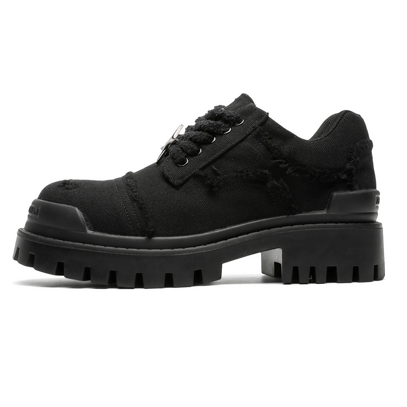 

Kaltendin Кроссовки Low Top Casual Unisex черные [со скрытой платформой], цвет Black[Hidden Wedge]