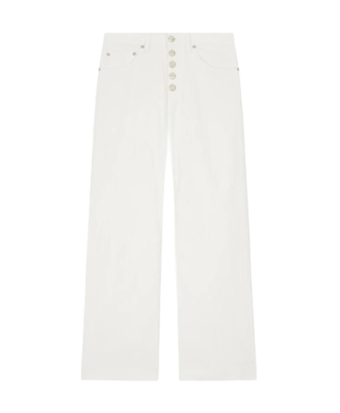 

Бархатные джинсы с широкими штанинами alabastro Dondup, белый