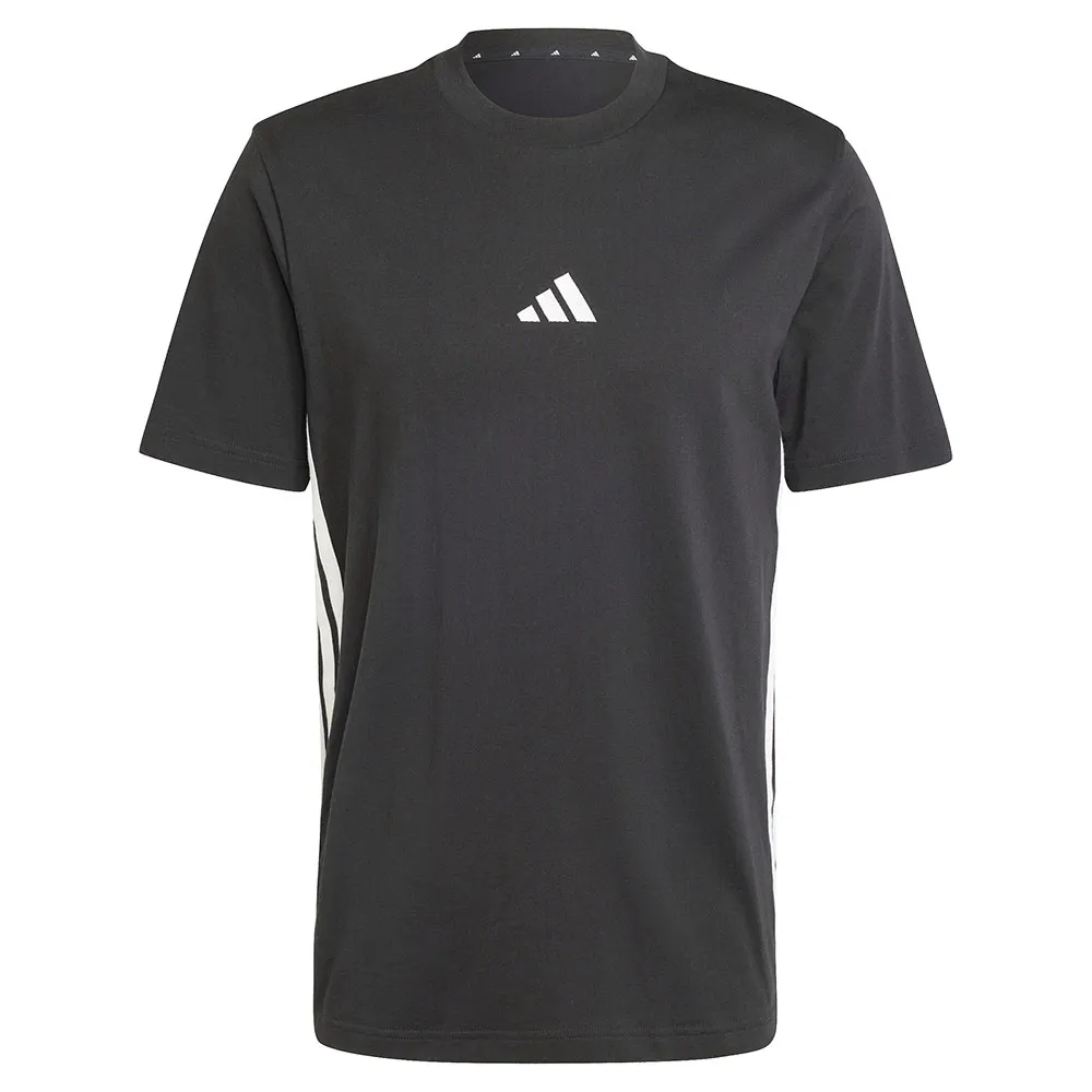 Футболка adidas Essentials 3 Stripes Single Jersey, черный — фото 3