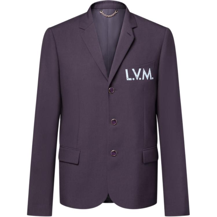 

LOUIS VUITTON Пиджак мужской Business Suit темно-фиолетовый серый SS26