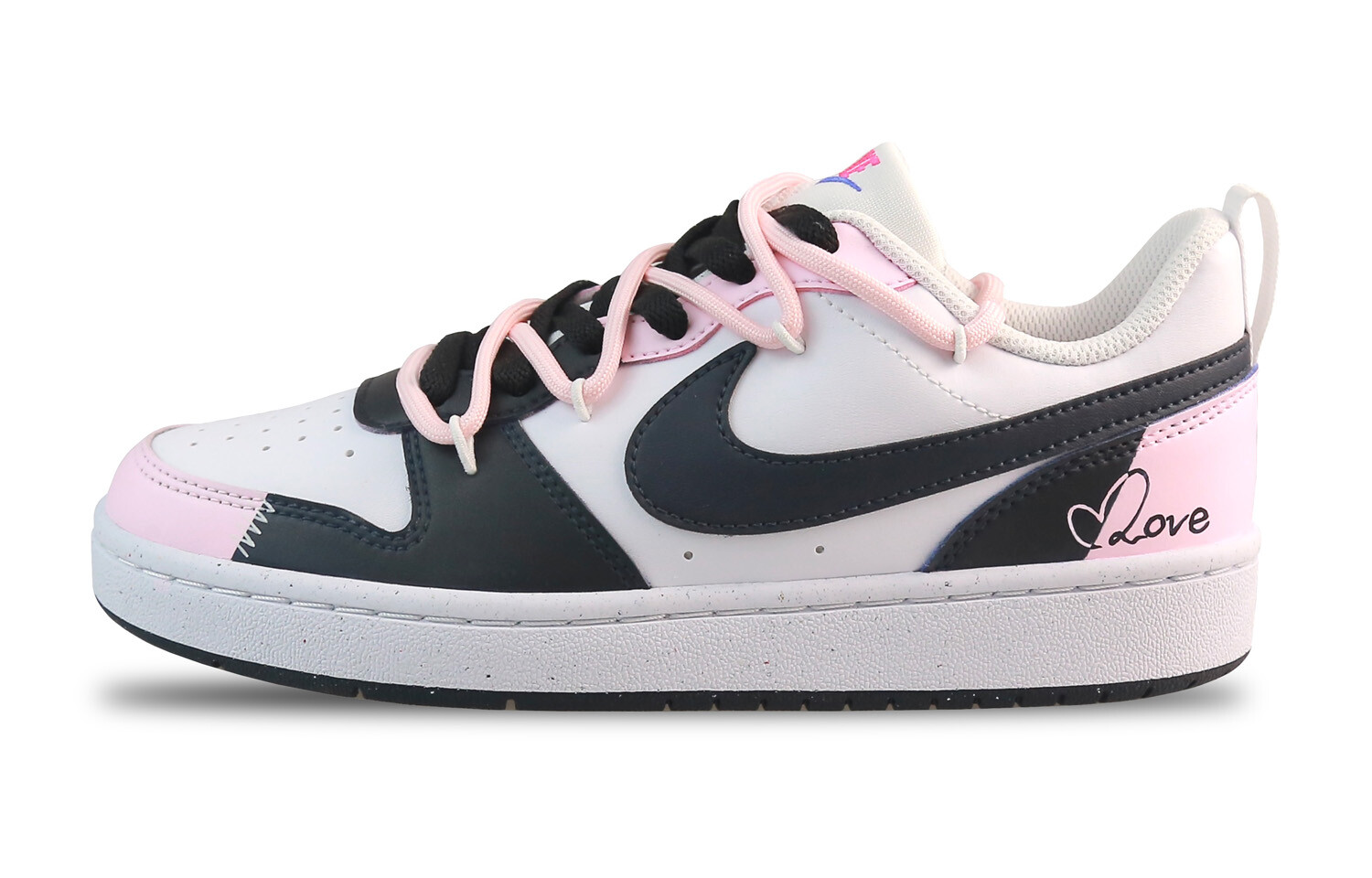 

Кроссовки Nike Court Borough Skateboarding Shoes Women's Low-top Pink/Black, розовый