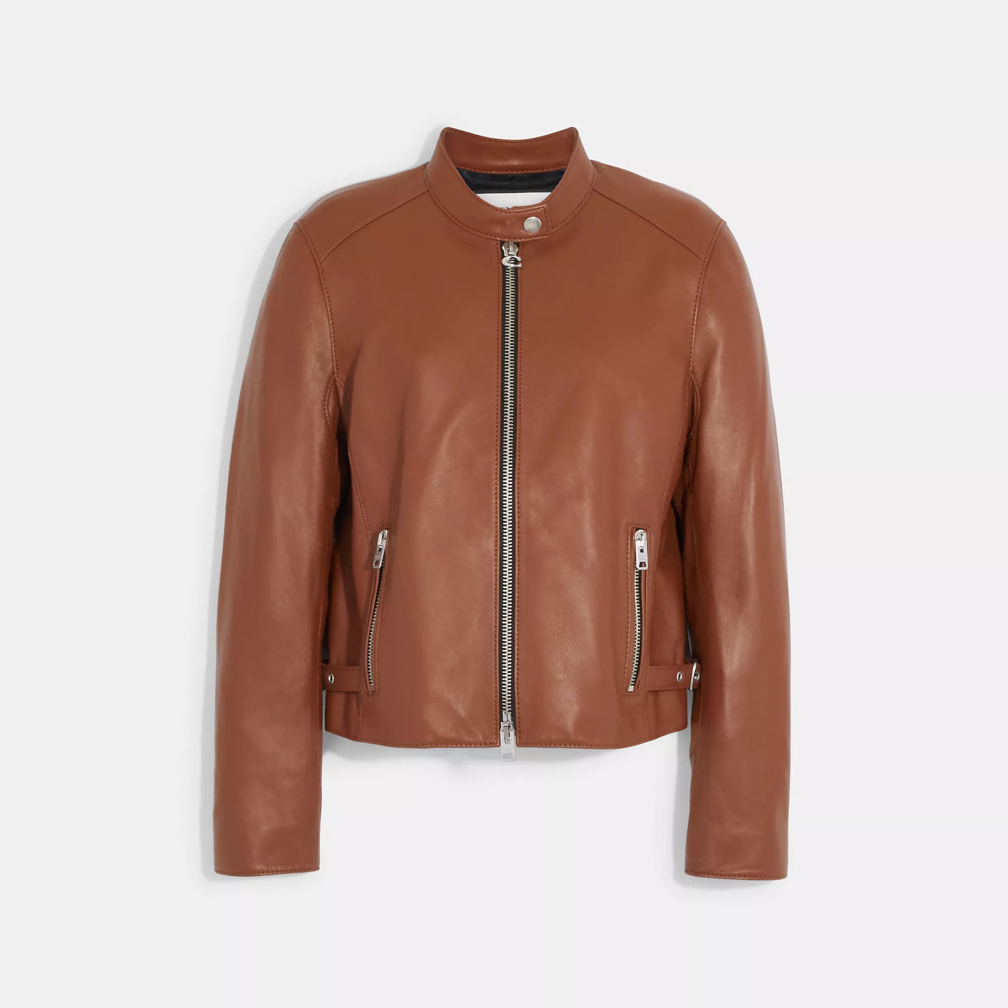 

Coach Outlet Кожаная гоночная куртка, цвет saddle
