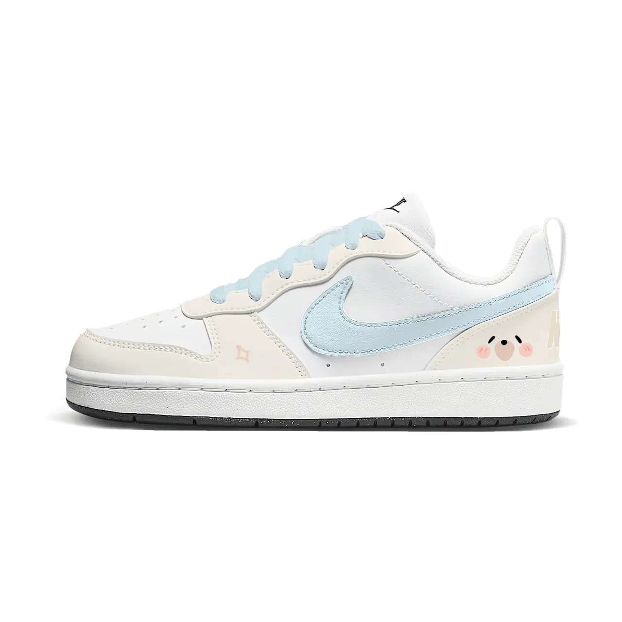 

Nike Кроссовки для скейтбординга Court Borough Sea Salt Bear низкие детские Yellow Blue Unisex