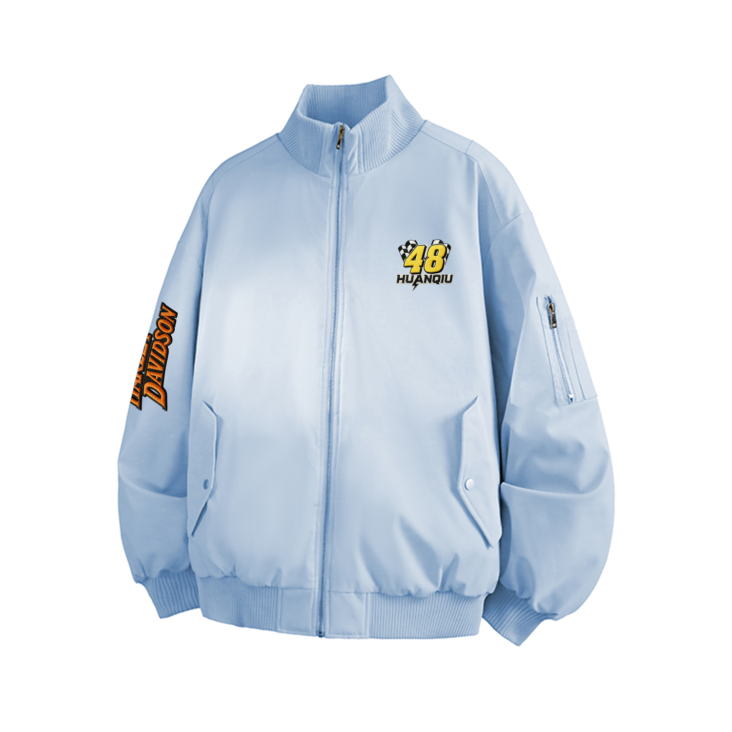 

Пуховик Unisex Stand Collar Moderate Puffer Jacket HUANQIU, moonсветло-синий