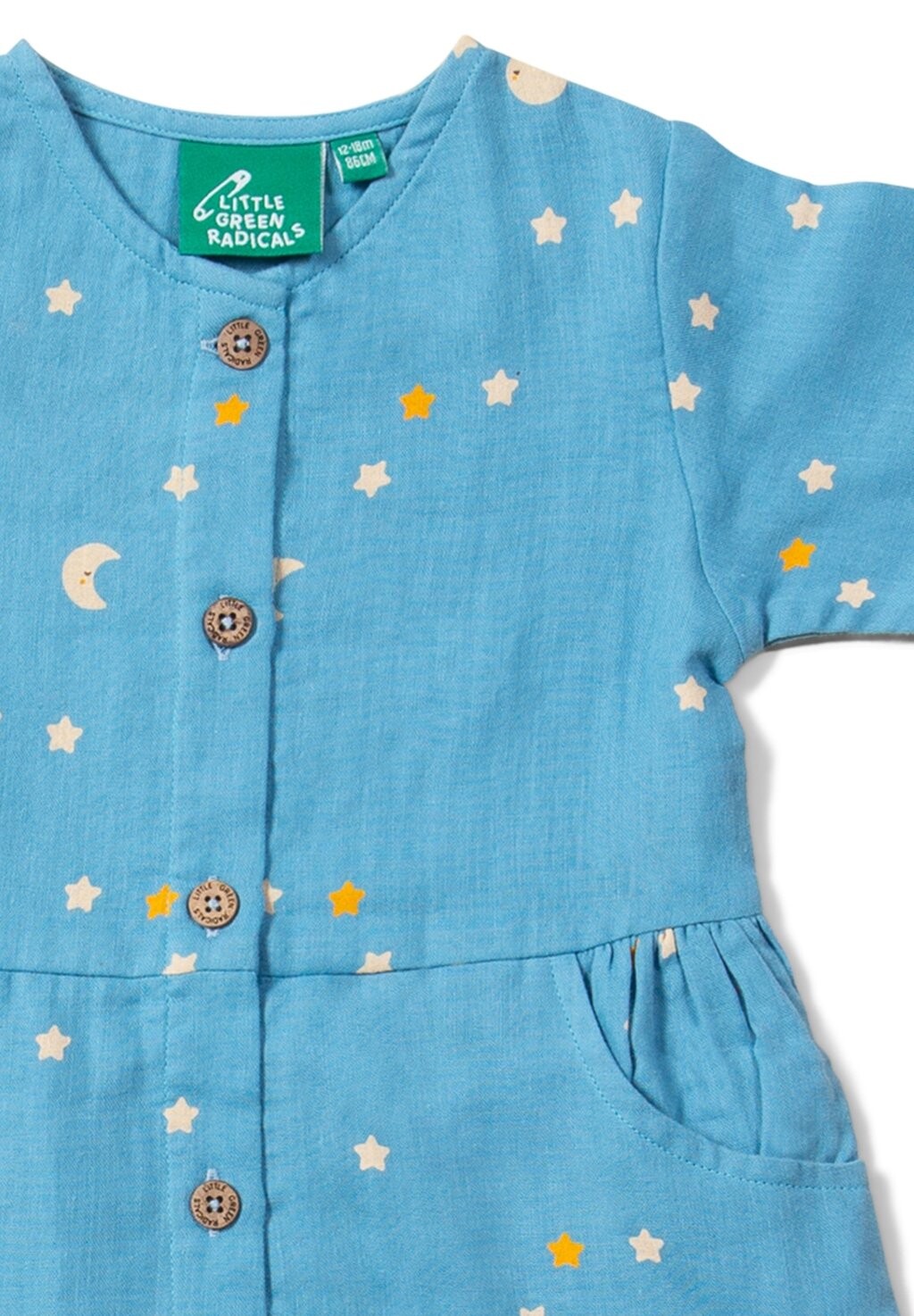 

Платье-блузка BUTTON THROUGH SHORT SLEEVE Little Green Radicals, синий