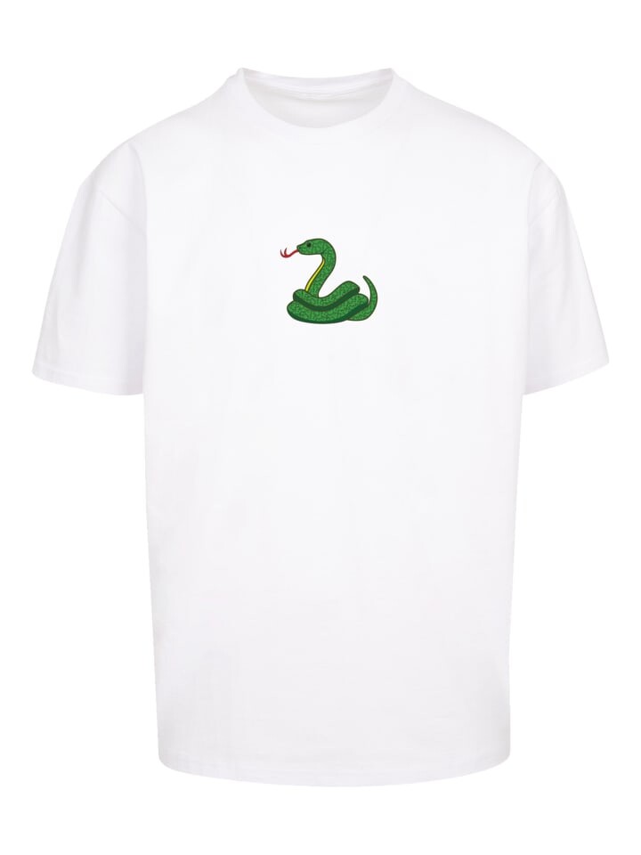 

Футболка emoji couture Heavy Oversize T-Shirt Snake sequins, белый