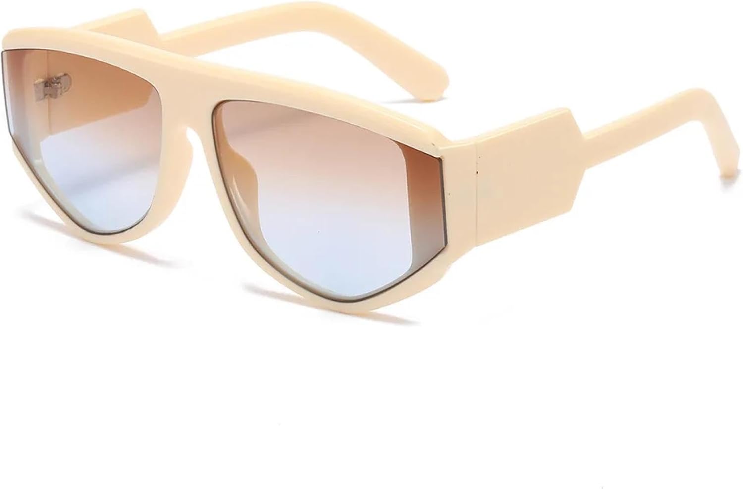 

Винтажные роскошные женские солнцезащитные очки большого размера в стиле панк, широкие очки с леопардовым принтом и градиентными линзами, мужские солнцезащитные очки UV400 TKKTLLT, Beige Tea Blue