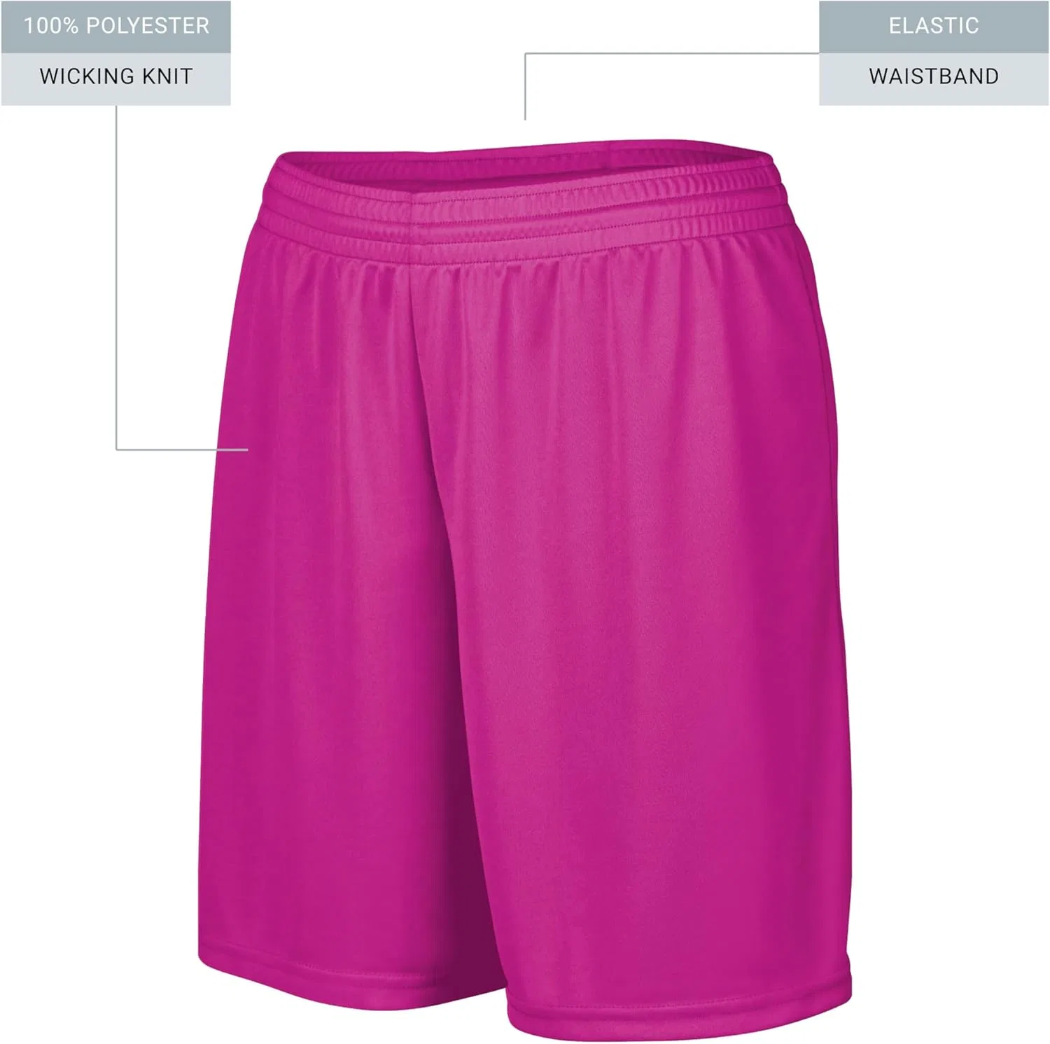 Женские спортивные шорты Augusta Sportswear Octane с длиной внутреннего шва 7 дюймов. Спортивная одежда для женщин, Power Pink — фото 3