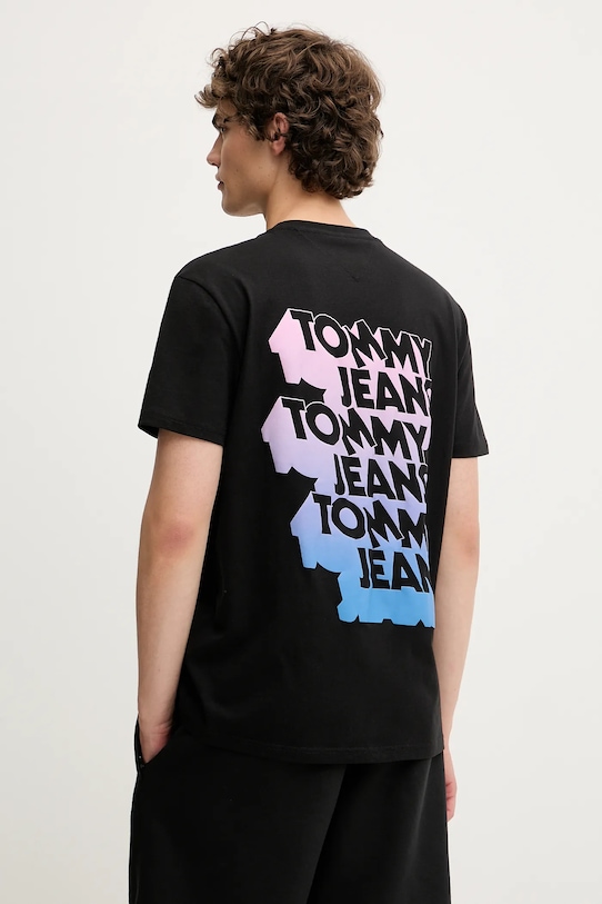 

Хлопковая футболка Tommy Jeans, черный