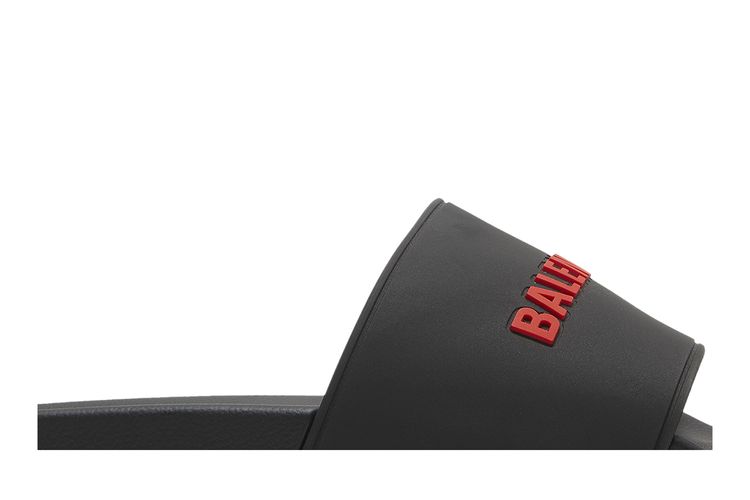 Кроссовки Balenciaga Pool Slides 'Black Red', черный — фото 2