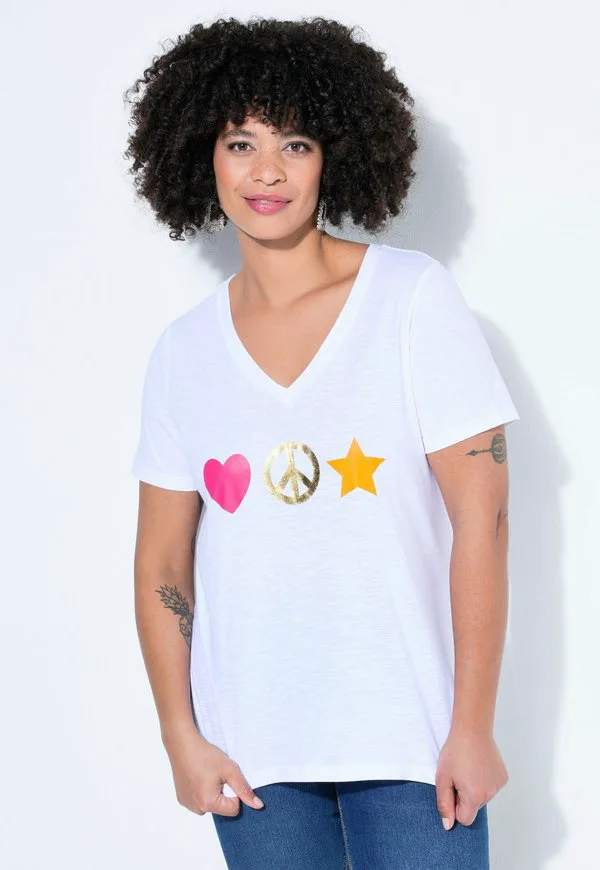 

Peacezeichen, футболка с принтом хабарма Angel Of Style, Snow White, Белый, Peacezeichen, футболка с принтом хабарма Angel Of Style, Snow White