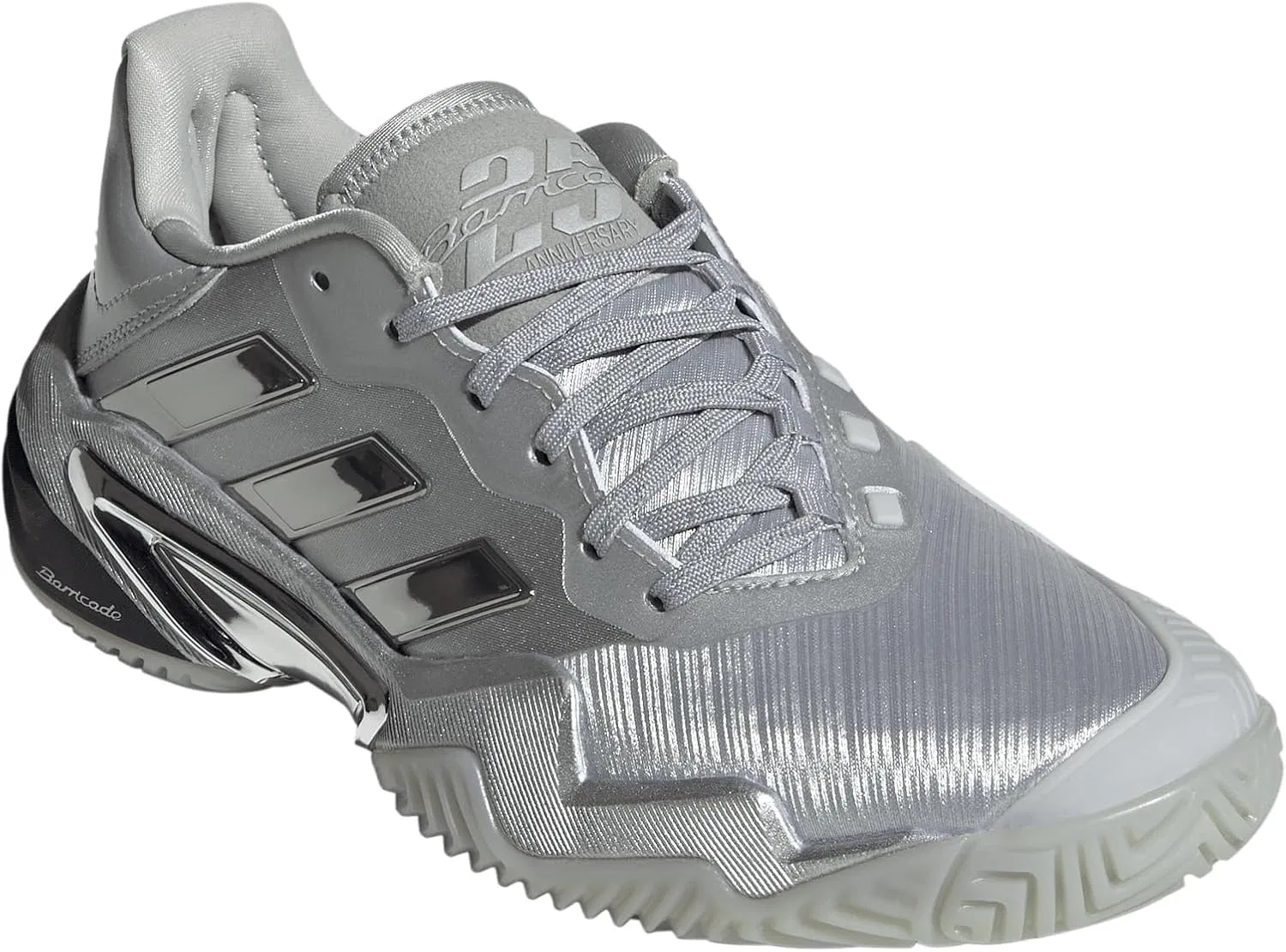 Кроссовки теннисные Adidas Barricade 13, Silver Metallic/Silver Metallic/Dash Grey — фото 2