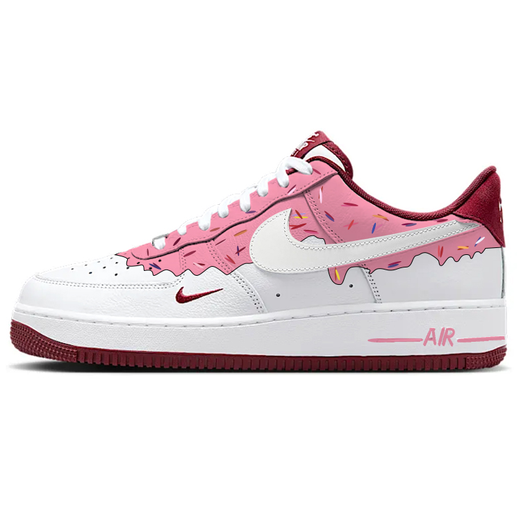 

Nike Кроссовки Air Force 1 Sweet Candy Fluid Ice Cream с противоскользящим покрытием, износостойкие, низкие, для скейтбординга, мужские, белые, розовые