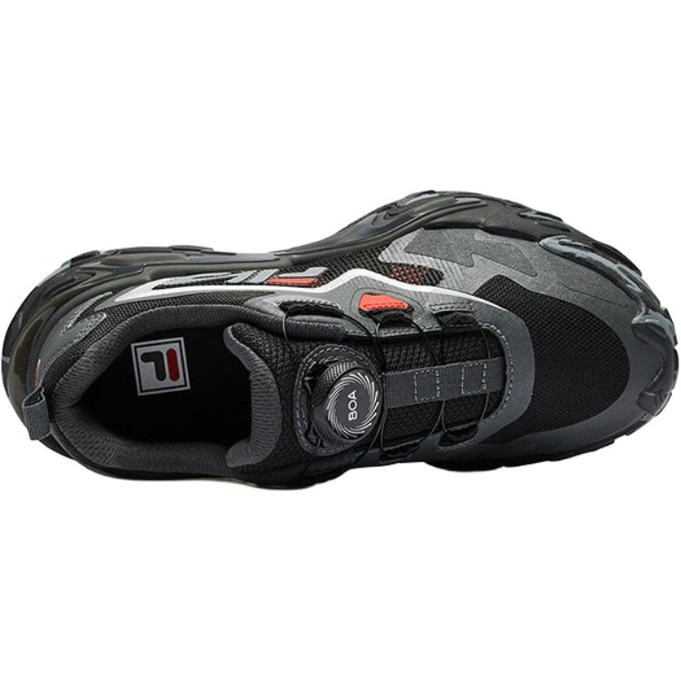 FILA KIDS Детские кроссовки BOA с низким верхом, противоскользящие, износостойкие, черные, для подростков — фото 4