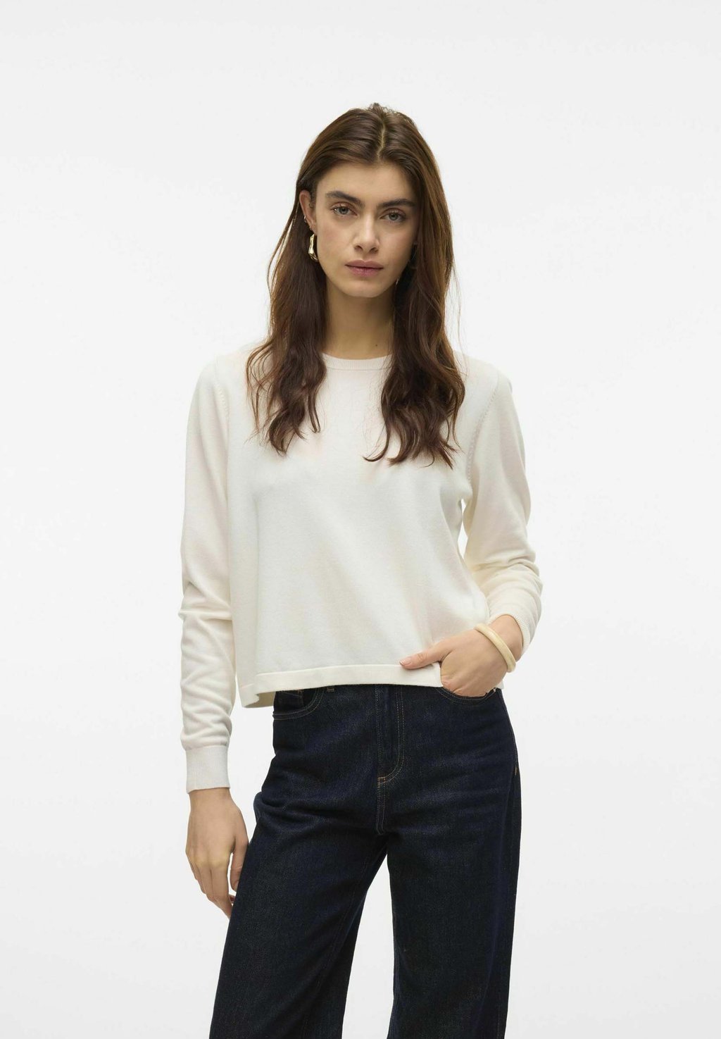 

Джемпер SILJE LS O NECK GA NOOS Vero Moda, молочный