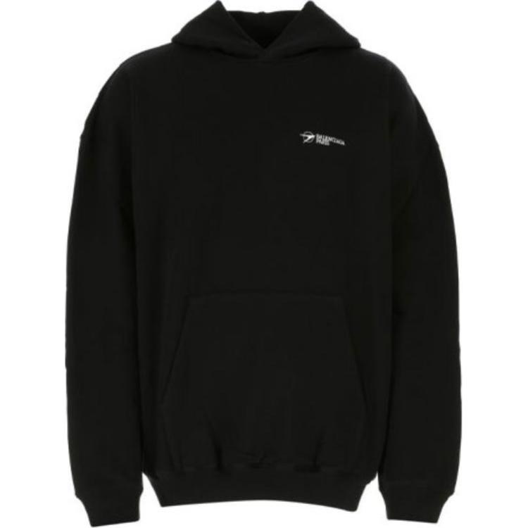 

Худи Balenciaga Large Fit с логотипом, черный