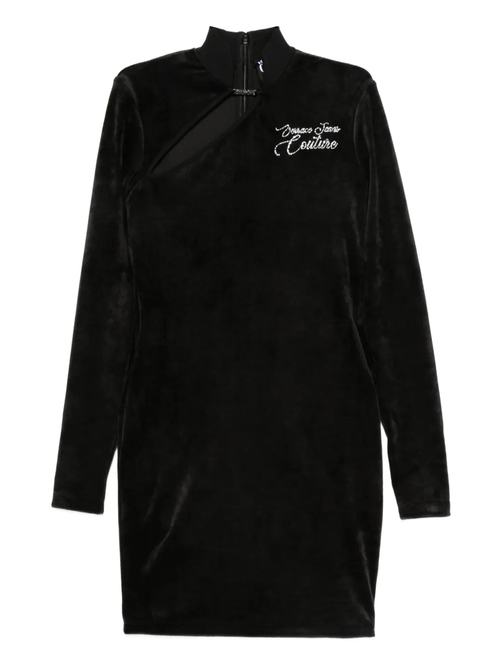 

Платье мини с длинными рукавами Versace Jeans Couture, черный