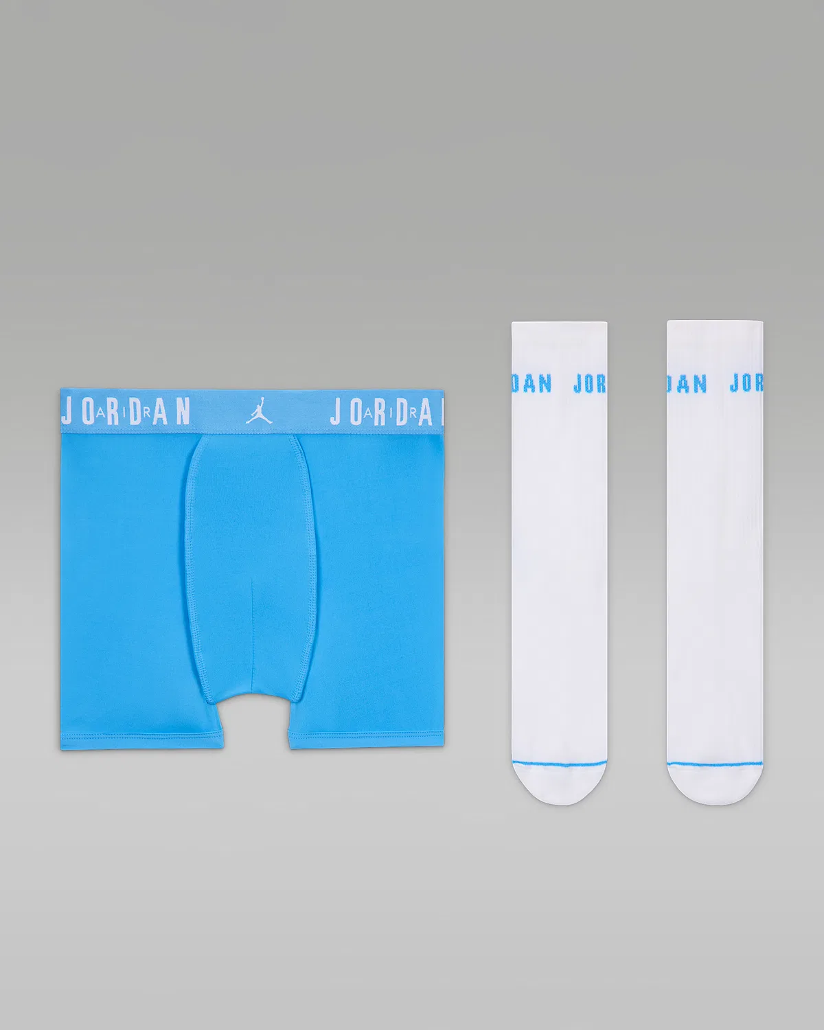 Детский набор из носков и боксеров Dri-FIT Jordan, 2 предмета, University Blue