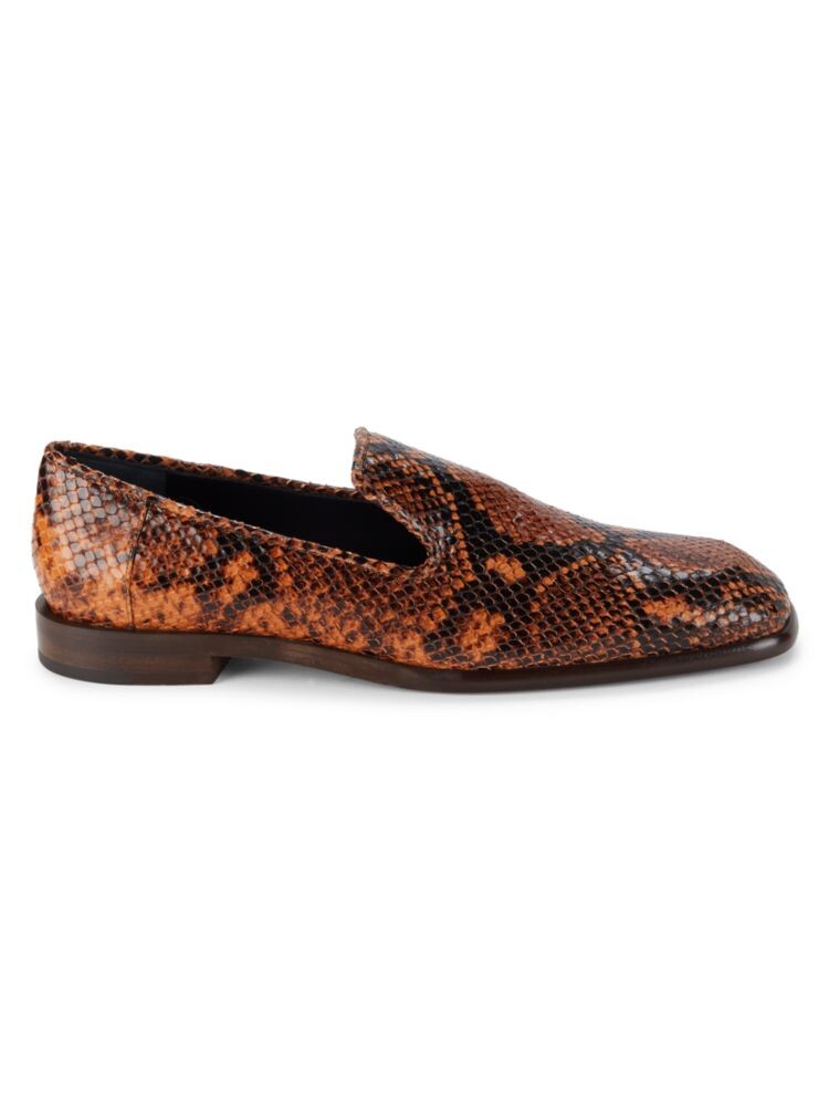

Кожаные лоферы Hanna Python с тиснением Victoria Beckham, коричневый