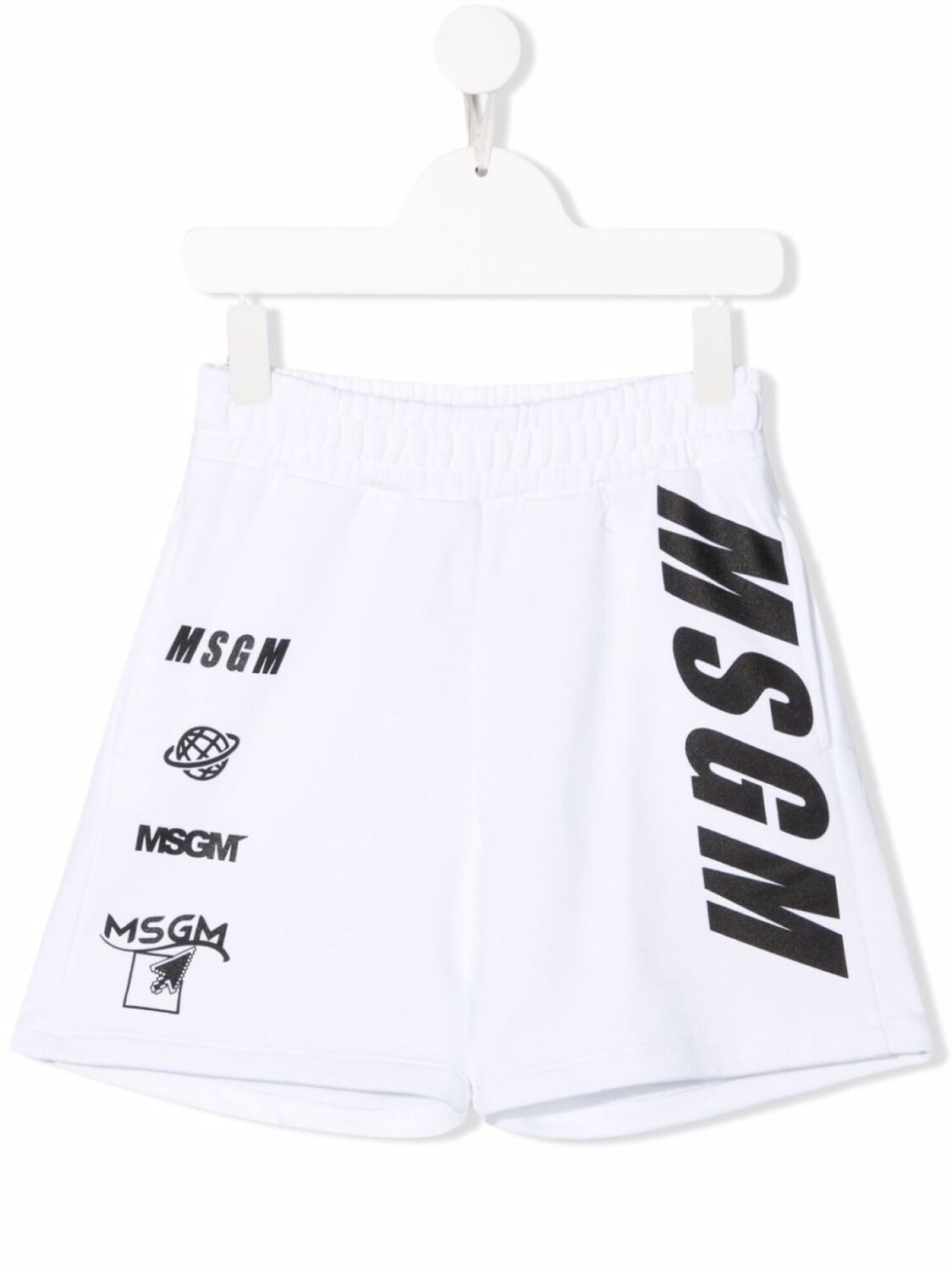 

MSGM Kids шорты-бермуды с логотипом, белый
