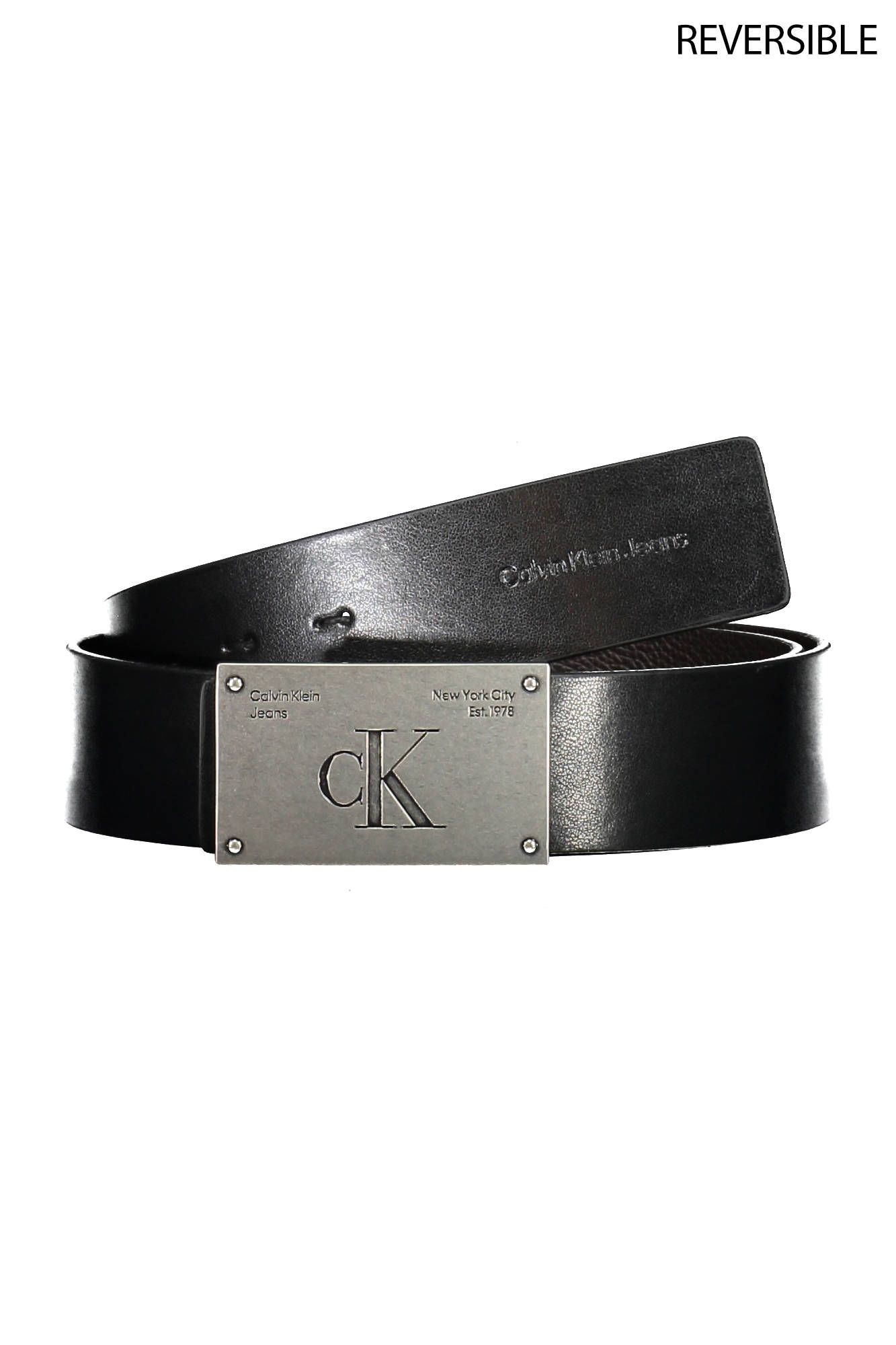 

Коричневый кожаный мужской ремень Calvin Klein