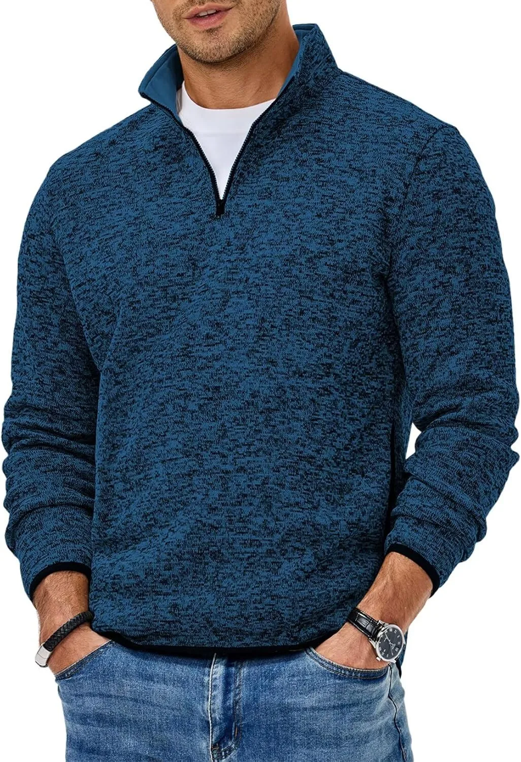 

Теплый флисовый свитер-пуловер Quarter Zip с карманами Dokotoo Men