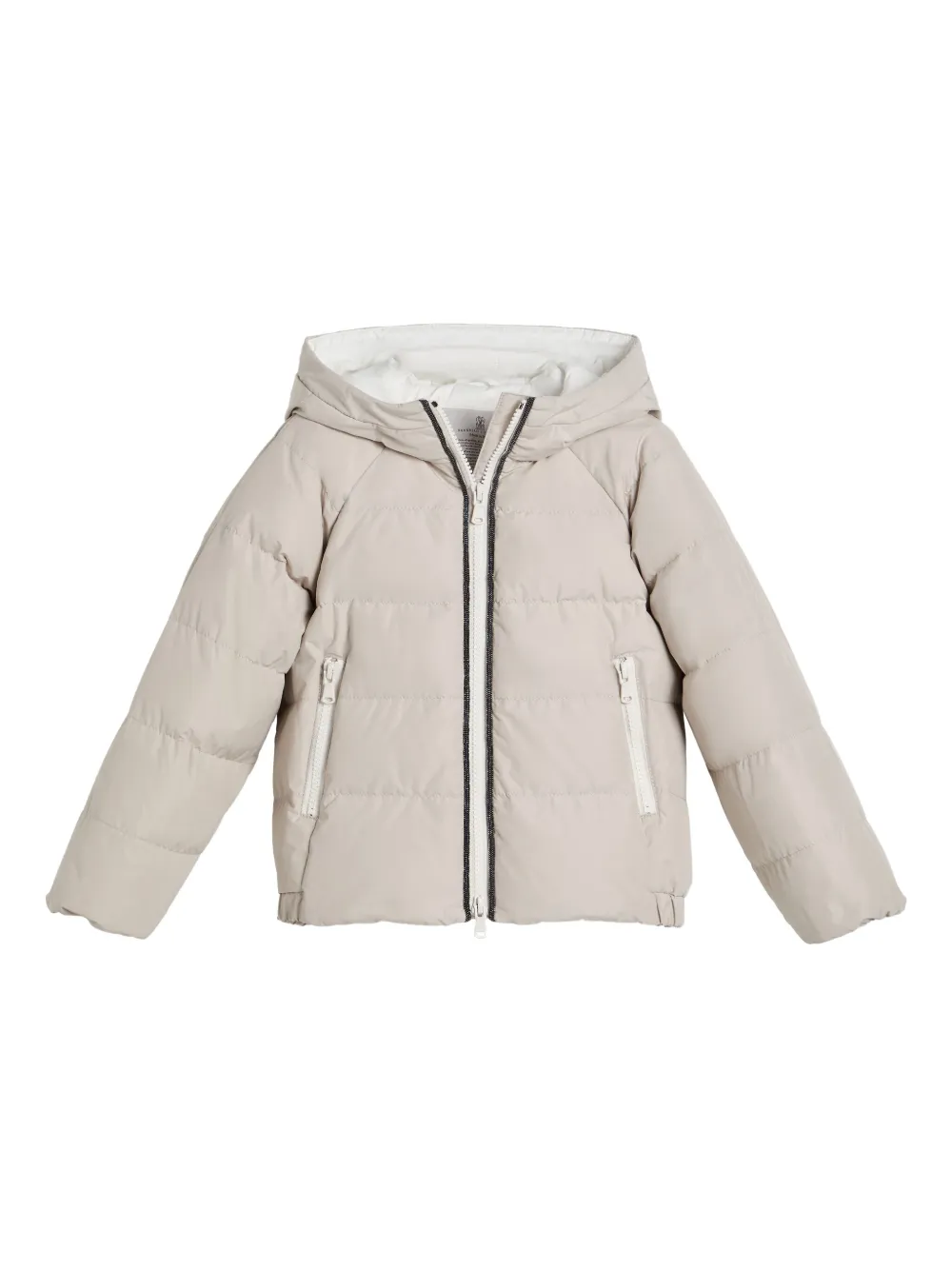 

Непромокаемый пуховик Brunello Cucinelli Kids, нейтральный