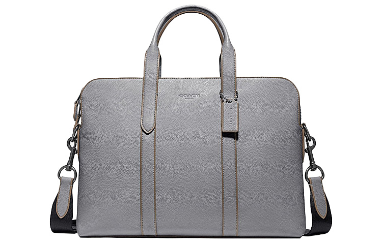 

Метрополитен мягкая кожаная сумка через плечо, кроссбоди, большая мужская сумка light gray COACH