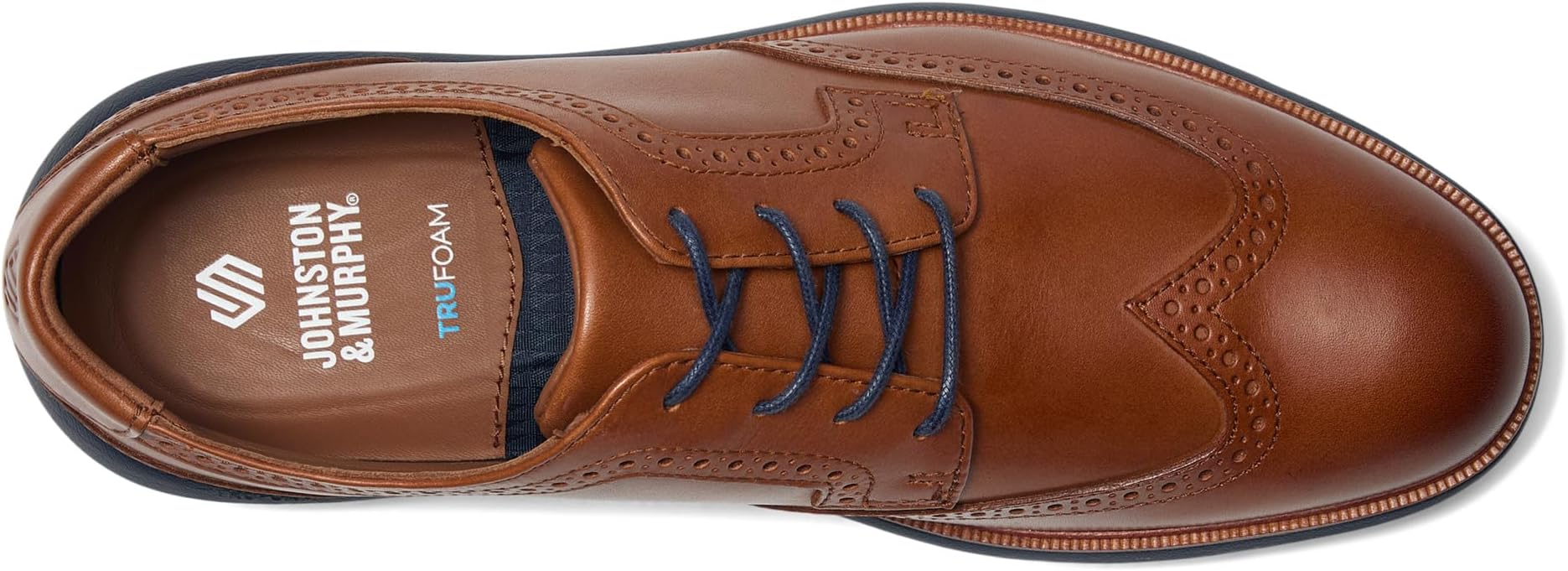 Оксфорды Johnston & Murphy Larkin Wingtip, цвет Tan Italian Calfskin — фото 2