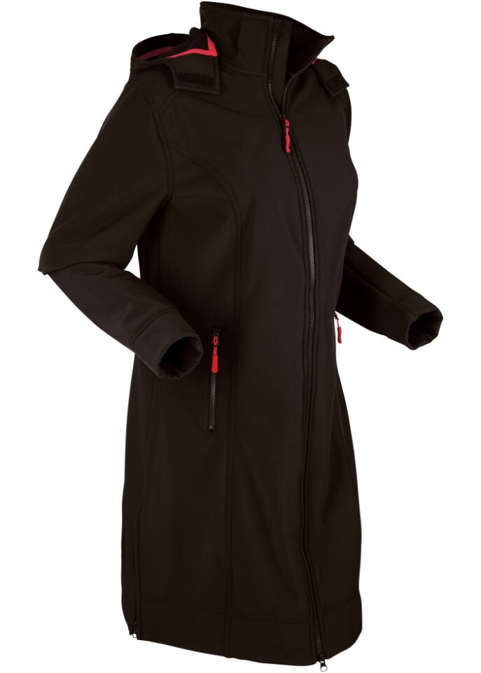 

Пальто softshell водоотталкивающее Bpc Bonprix Collection, черный