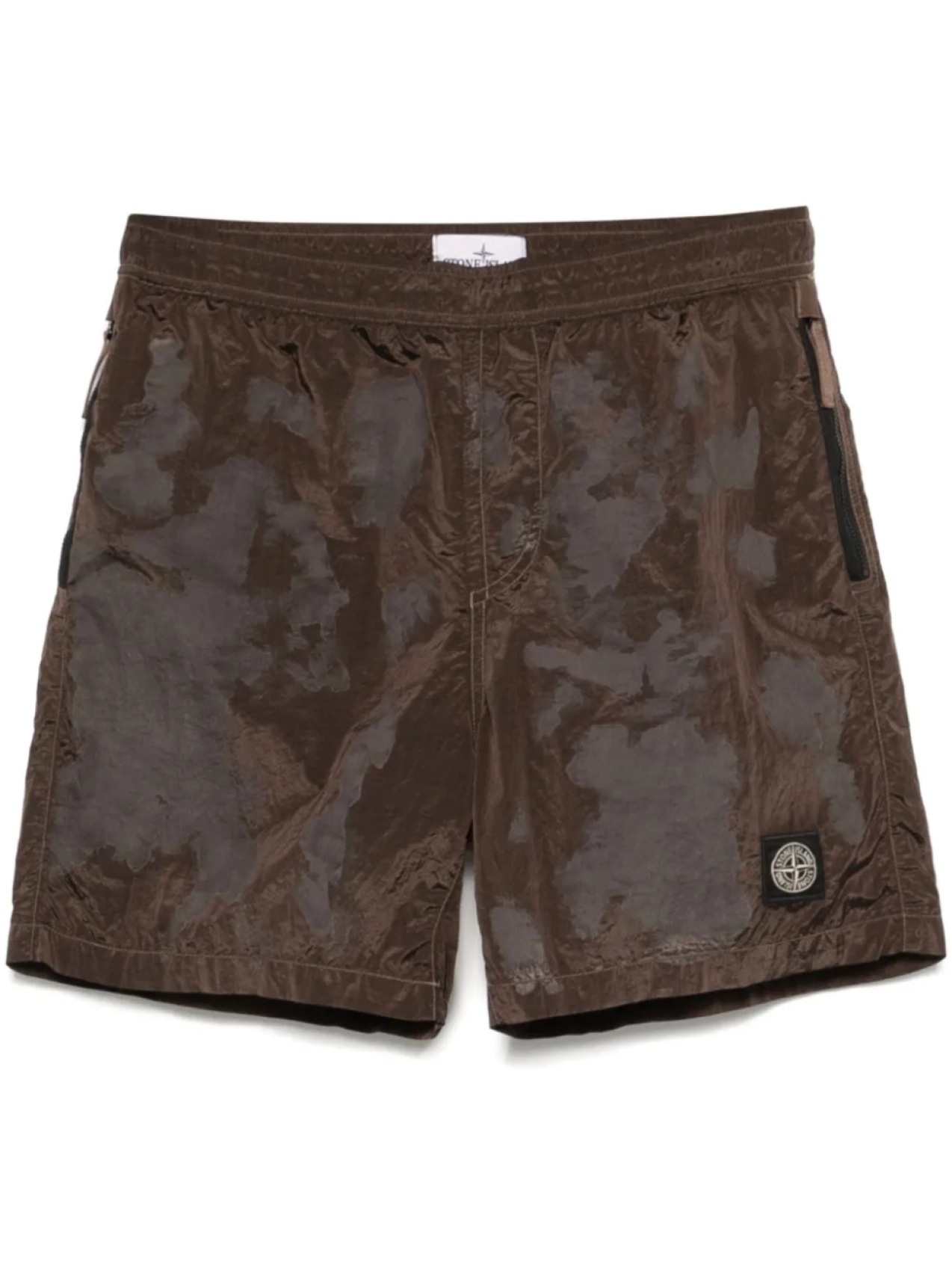 

Шорты с камуфляжным принтом Stone Island, зеленый