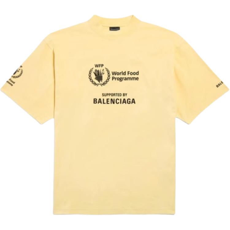 

Balenciaga Футболка FW25 Regular Fit Unisex светло-желтая, Желтый, Balenciaga Футболка FW25 Regular Fit Unisex светло-желтая
