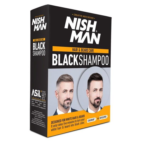 

Шампунь для седых волос Black Greying, 2x200 мл Nishman Black shampoo