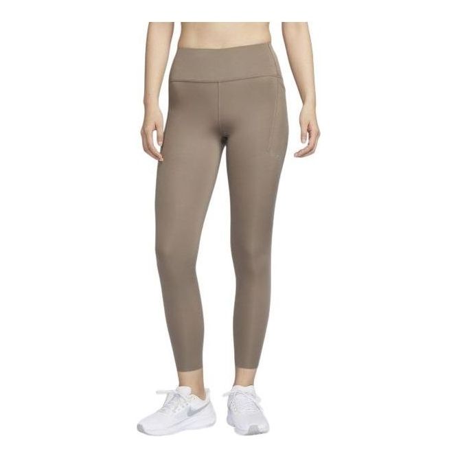 

Леггинсы (WMNS) Nike Swift High-Waisted 7/8 Running Leggings with Pockets 'Mink Brown', коричневый