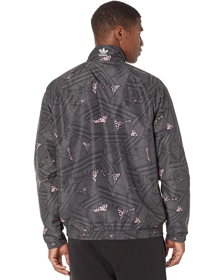 

Куртка Adidas Rekive Trefoil AOP Track Jacket, цвет Black/Grey Six/Bliss Pink