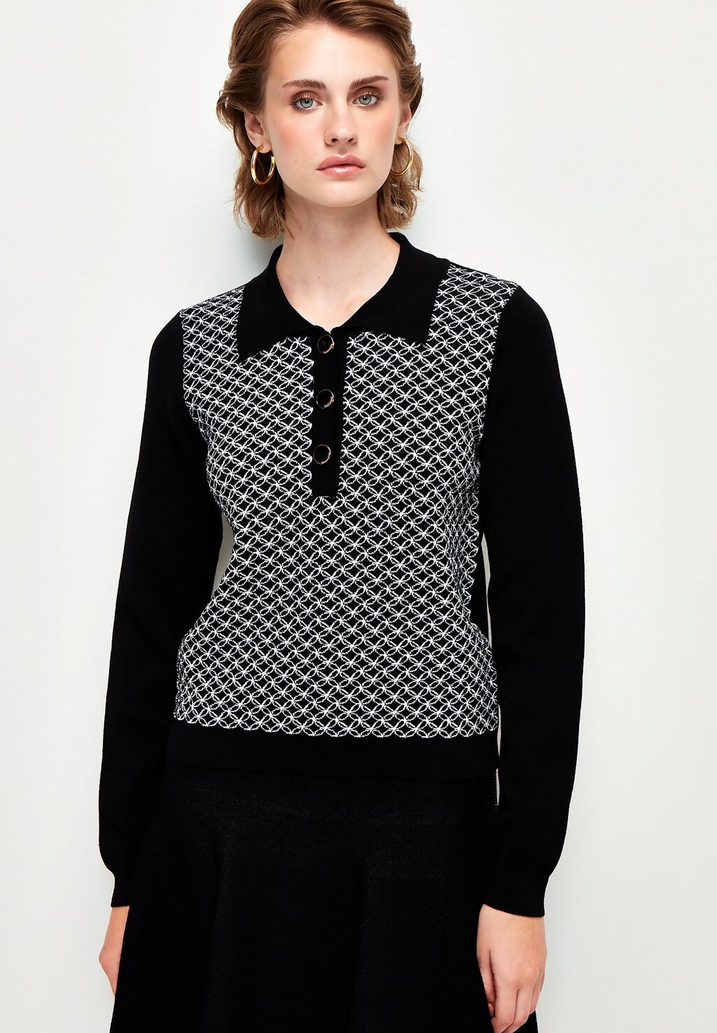

Поло Button Printed adL, цвет printed black