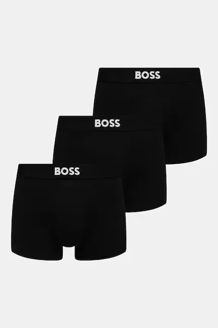 Боксеры из хлопка с эластаном Trunk 3P ONE 3 шт BOSS, черный — фото 2
