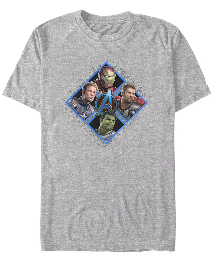 

Футболка мужская Marvel "Avengers Endgame Hero Four Square" с коротким рукавом Fifth Sun, серый