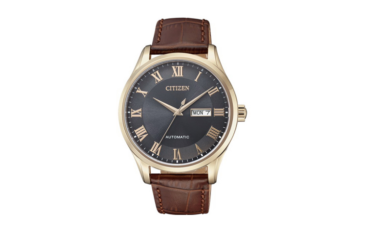 

CITIZEN Часы Mechanical Movement Cow Leather Strap Watch 41.4mm Men's Watch Black Dial, Black Dial