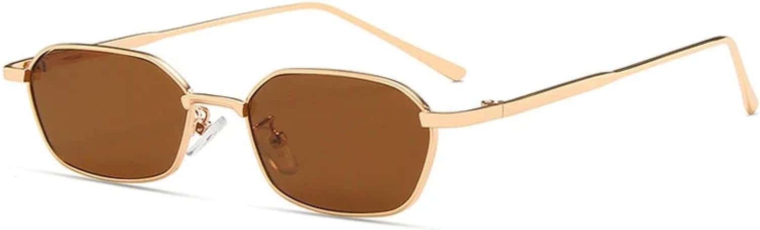 

Солнцезащитные очки с защитой от УФ-излучения UV400 | Компактная металлическая оправа в стиле стимпанк | Для женщин и мужчин, для занятий спортом на открытом воздухе и вождения DSVIGF, C4gold-brown