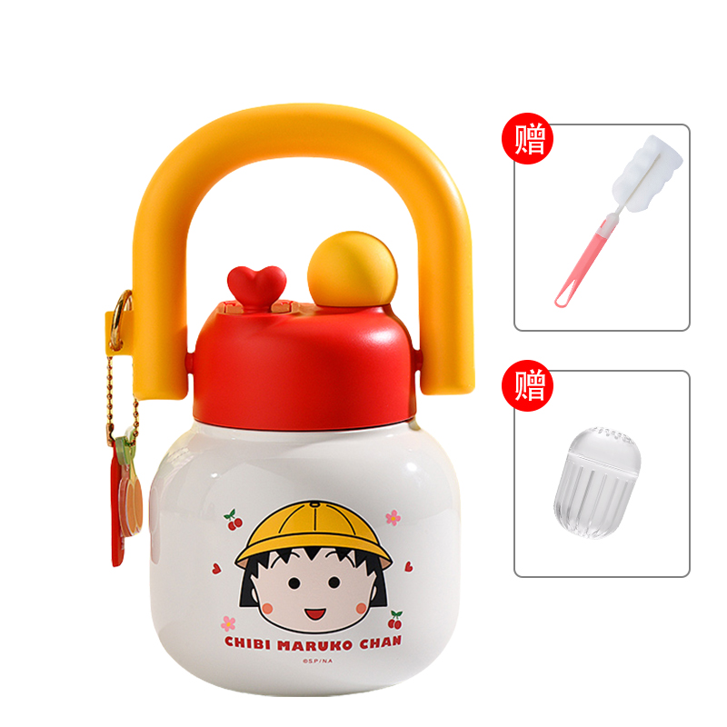 Детский термос-бутылка Strawberry Bear Disney «Big Belly Cup», Maruku/ситечко для чая + ершик