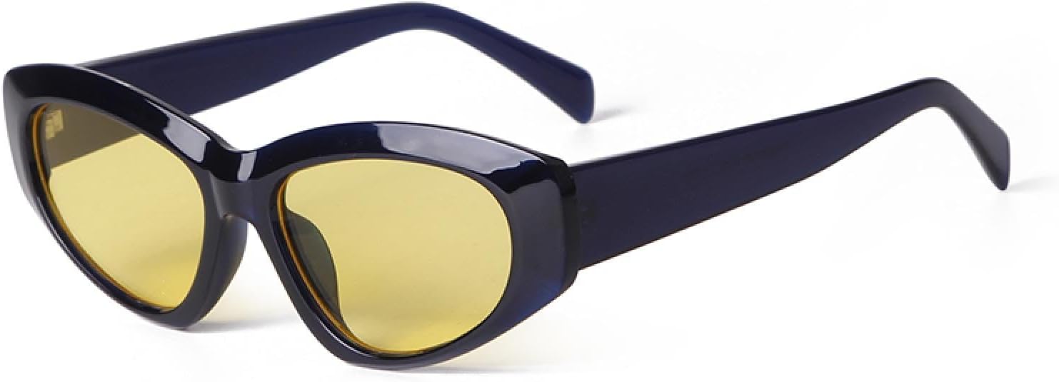 

Солнцезащитные очки Polygon Cat Eye для женщин и мужчин, высококачественные двухцветные очки с защитой от УФ-излучения UV400, в стиле ретро, ​​модные солнцезащитные очки для активного отдыха WNCKSQ, C2 Yellow