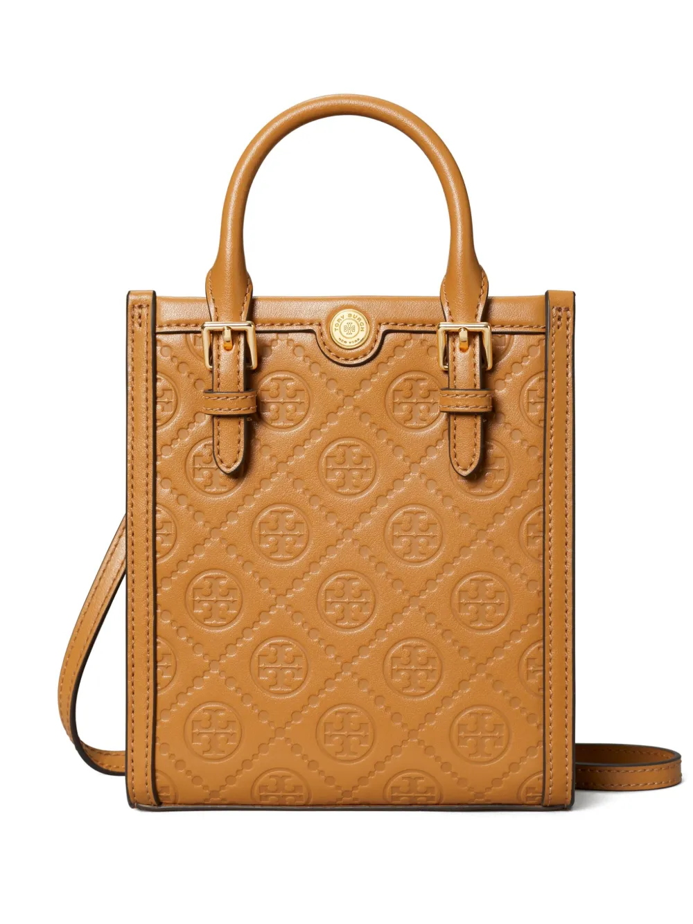

Сумка-тоут размера мини с монограммой T Tory Burch, коричневый