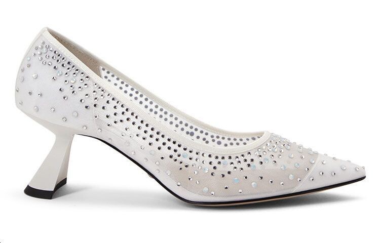 Свадебные туфли на высоком каблуке женские белые Charles&Keith — фото 2